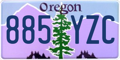 OR license plate 885YZC