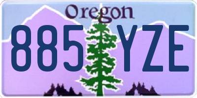 OR license plate 885YZE