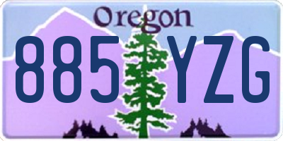 OR license plate 885YZG