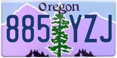 OR license plate 885YZJ
