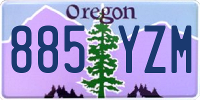 OR license plate 885YZM