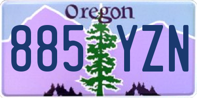 OR license plate 885YZN