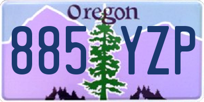 OR license plate 885YZP