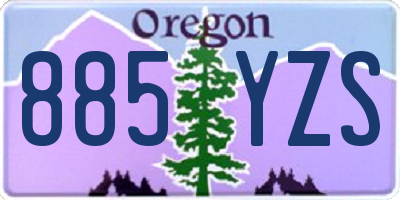 OR license plate 885YZS