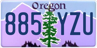 OR license plate 885YZU