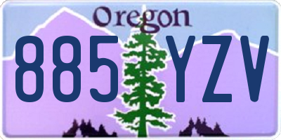 OR license plate 885YZV