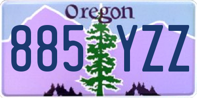 OR license plate 885YZZ