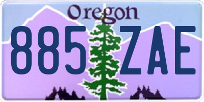 OR license plate 885ZAE
