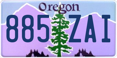 OR license plate 885ZAI