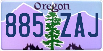 OR license plate 885ZAJ