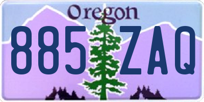 OR license plate 885ZAQ