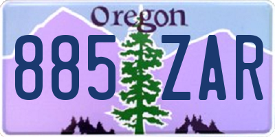 OR license plate 885ZAR