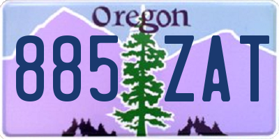 OR license plate 885ZAT