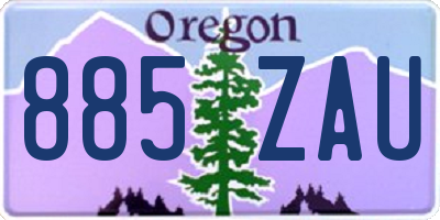 OR license plate 885ZAU