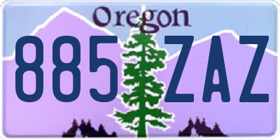 OR license plate 885ZAZ