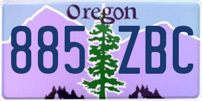 OR license plate 885ZBC