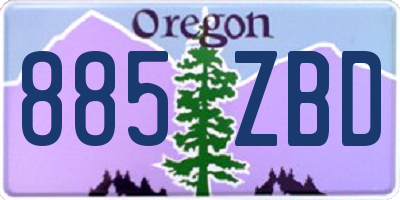 OR license plate 885ZBD