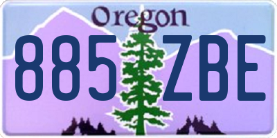 OR license plate 885ZBE