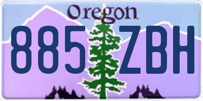 OR license plate 885ZBH