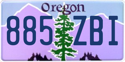 OR license plate 885ZBI