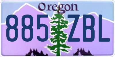 OR license plate 885ZBL