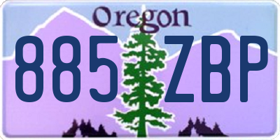 OR license plate 885ZBP