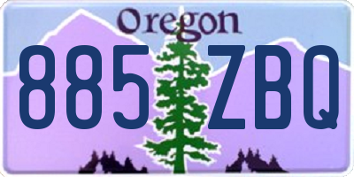 OR license plate 885ZBQ