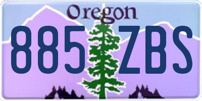 OR license plate 885ZBS