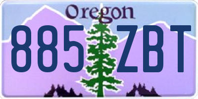 OR license plate 885ZBT