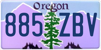 OR license plate 885ZBV