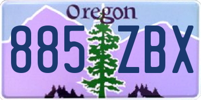 OR license plate 885ZBX