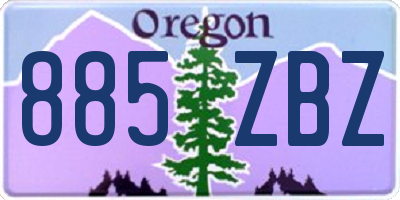 OR license plate 885ZBZ