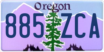 OR license plate 885ZCA