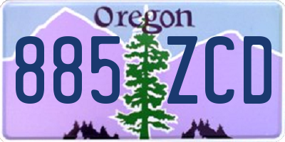 OR license plate 885ZCD