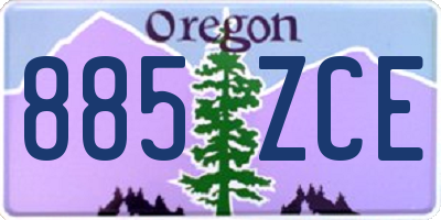 OR license plate 885ZCE