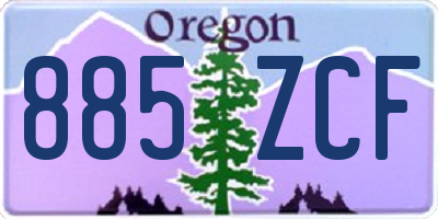 OR license plate 885ZCF