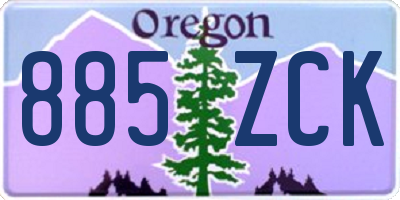 OR license plate 885ZCK