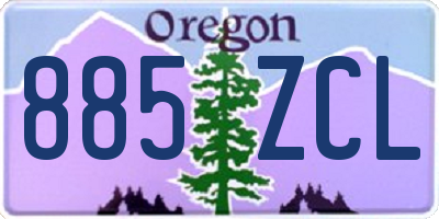OR license plate 885ZCL