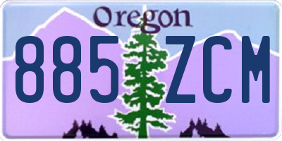 OR license plate 885ZCM