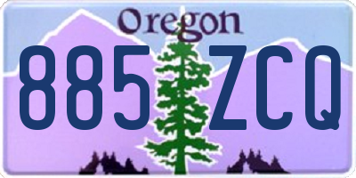 OR license plate 885ZCQ