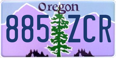 OR license plate 885ZCR