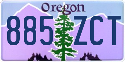 OR license plate 885ZCT