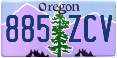 OR license plate 885ZCV