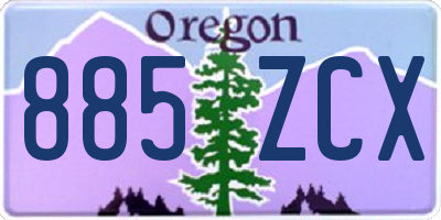 OR license plate 885ZCX