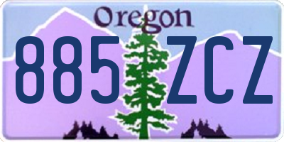 OR license plate 885ZCZ