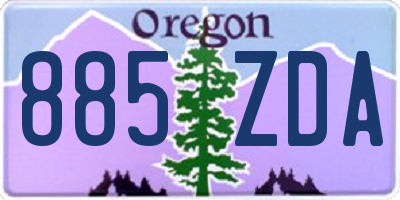 OR license plate 885ZDA