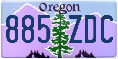OR license plate 885ZDC