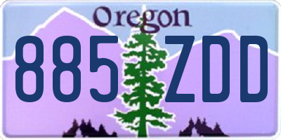 OR license plate 885ZDD