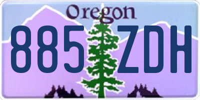 OR license plate 885ZDH