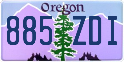 OR license plate 885ZDI